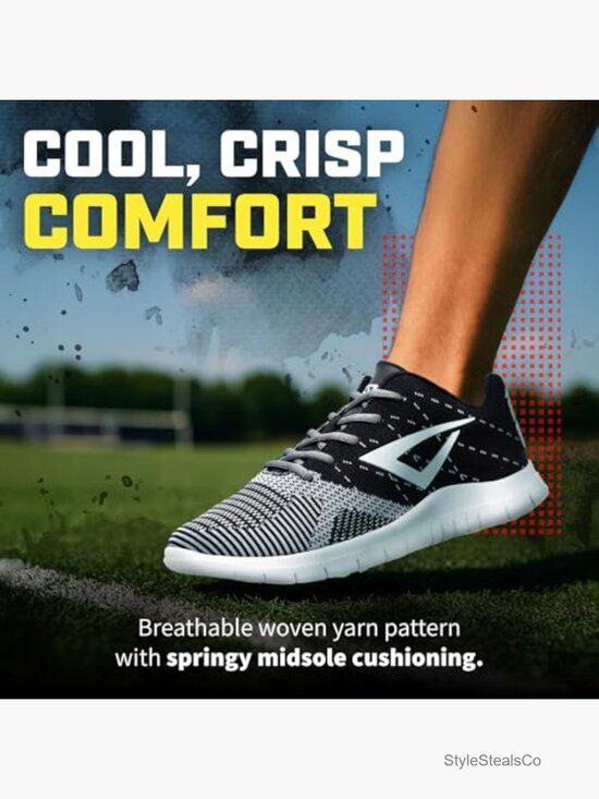 Lightweight Athletic Sneakers for Running & Walking - Breathable Knit - Non main image 5